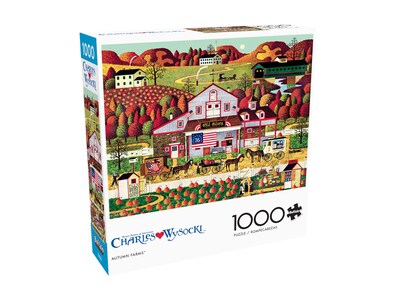 Foto 3 | Foto 3 | Rompecabezas Buffalo Games Charles Wysocki Granjas Otoñales 1000 Piezas - Venta Internacional