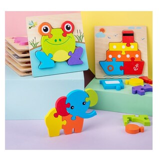 Foto 4 | Foto 4 | Kit de Juguetes Educativos Montessori 6 Rompecabezas de Madera - Venta Internacional