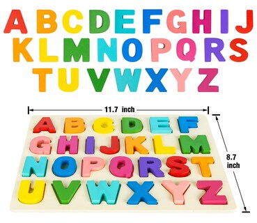 Foto 5 | Foto 5 | Rompecabezas De Madera Con El Alfabeto Attmu Para Niños De 1 A 5 Años - Venta Internacional.