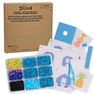 Foto 2 | Foto 2 | Set Pixel Art De Tara Toys Disney Stitch Con 2500 Cuentas Para Mayores De 6 Años - Venta Internacional.