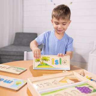 Foto 2 | Foto 2 | Juguete Educativo Para Aprender Idiomas Melissa & Doug Spanish See & Spell Con Certificación Fsc - Venta Internacional.