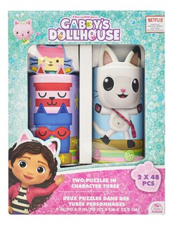 Foto 1 | Foto 1 | Gabbys Dollhouse 2 Rompecabezas De Tubo 48pz Spin Master