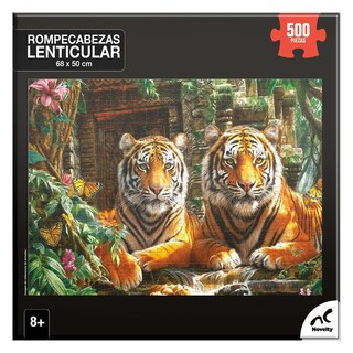 Foto 2 | Foto 2 | Rompecabezas Tigres Felinos Efecto 3d 500 Piezas Lenticular