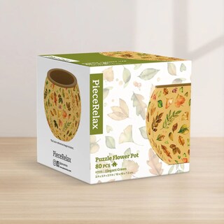 Foto 2 | Foto 2 | Maceta Verde Elegante | Plástico | 80 Piezas Miniatura | Rompecabezas Decorativo | Piece Relax