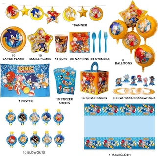 Foto 3 | Foto 3 | Kit De Fiesta De Cumpleaños Mighty Mojo Con Tema De Sonic The Hedgehog - Venta Internacional.