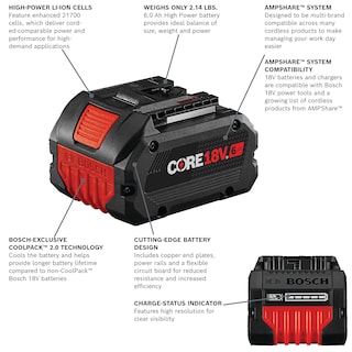 Foto 2 | Foto 2 | Kit de Inicio Bosch Gxs18v-19n16 de 18 V con Batería Core18v de 6 Ah - Venta Internacional