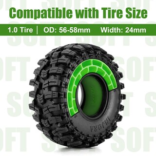 Foto 7 | Foto 7 | Insertos De Goma De Silicona Para Neumáticos 1.0 De 56-58 Mm* 24 Mm - Venta Internacional.