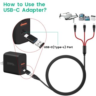 Foto 5 | Foto 5 | Cable De Carga Rápida Charger 3 En 1 De 3 A Para Drones Dji Y Accesorios - Venta Internacional.