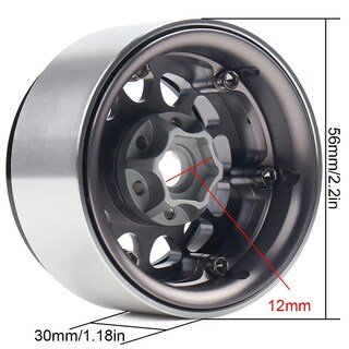 Foto 3 | Foto 3 | Juego de Llantas Rc Rims Injora Beadlock De 1.9 Pulgadas Para Crawler 1:10 - Venta Internacional