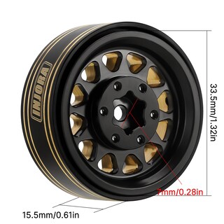 Foto 2 | Foto 2 | Llantas Injora 1.3 Brass 68g Para Scx24 Trx4m 1/24 1/18 Rc - Venta Internacional.