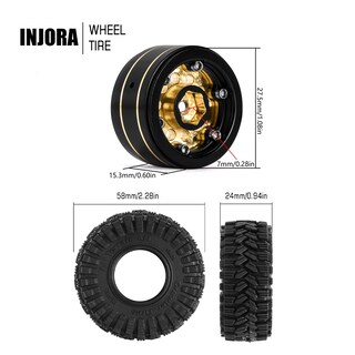 Foto 3 | Foto 3 | Juego De Neumáticos Injora Black Coating Brass 1.0 Para 1/24 1/18 Rc - Venta Internacional.