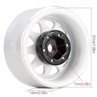 Foto 3 | Foto 3 | Rueda Injora 1.0 Beadlock de Acero Estampado para Axial Scx24 - Venta Internacional