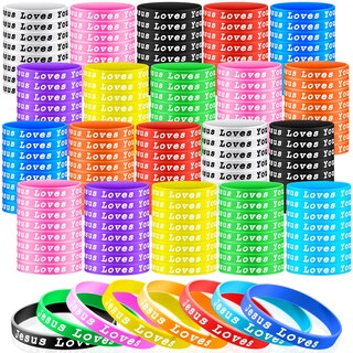 Foto 1 | Foto 1 | Pulseras de Silicona Skylety Jesus Loves You para Niños 30 Piezas - Venta Internacional