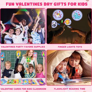 Foto 6 | Foto 6 | Luces Led Con Dedos Augtoy, Tarjetas De San Valentín Para Niños, 28 Unidades - Venta Internacional.