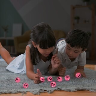 Foto 6 | Foto 6 | Bouncing Balls Artcreativity Pink, Cara Sonriente Que Brilla En La Oscuridad - Venta Internacional.