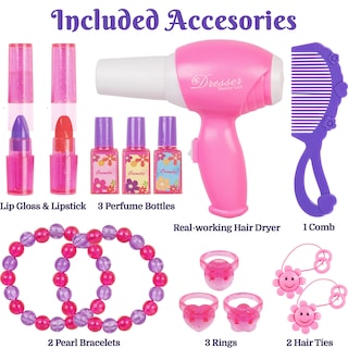 Foto 3 | Foto 3 | Mesa De Maquillaje Prextex Kids Con Espejo, Silla Y Accesorios - Venta Internacional.