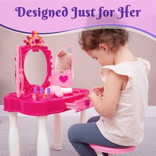 Foto 6 | Foto 6 | Mesa De Maquillaje Prextex Kids Con Espejo, Silla Y Accesorios - Venta Internacional.