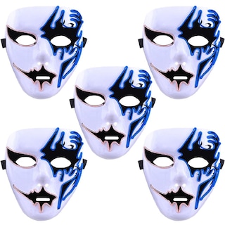Foto 1 | Foto 1 | Máscaras Para Fiesta De Halloween Z-smilefun Mxoen-005 5 Piezas Plástico Pvc Color Azul Con Blanco