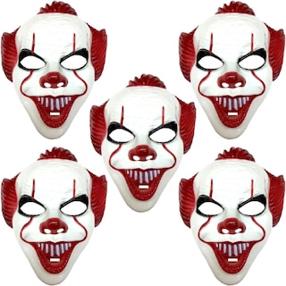 Foto 1 | Foto 1 | Careta De Halloween Aterradora Z-smilefun Mxezo-005 5 Piezas Plástico Pvc Color Blanco/rojo