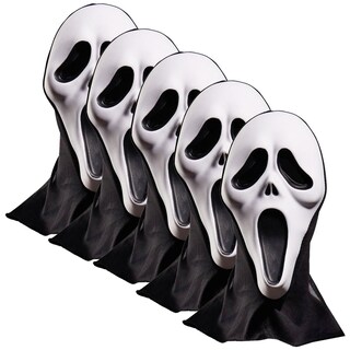 Foto 1 | Foto 1 | Máscara Para Cosplay Scream Z-smilefun Mxrea-005 5 Piezas Plástico Pvc Color Blanco/negro