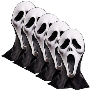Foto 2 | Foto 2 | Máscara Para Cosplay Scream Z-smilefun Mxrea-005 5 Piezas Plástico Pvc Color Blanco/negro