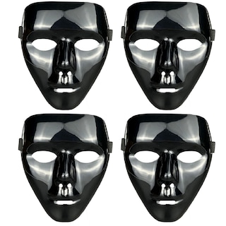 Foto 1 | Foto 1 | Máscaras Para Fiestas De Halloween  Z-smilefun  Mxrka-004 4 Piezas  Plástico Pvc Color  Negro