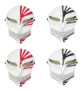 Foto 1 | Foto 1 | Mascaras Halloween Calavera Bleach Cosplay Fiesta Anime 4 Pzs, Blanco