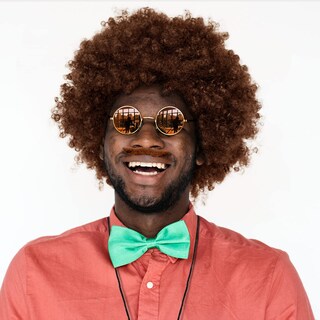 Foto 6 | Foto 6 | Set De Disfraces Willbond Hippie Afro Wig Disco Para Hombre, Color Marrón - Venta Internacional.