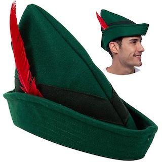 Foto 1 | Foto 1 | Sombrero Spooktacular Creations De Fieltro Robin Hood Con Plumas Para Adulto - Venta Internacional.