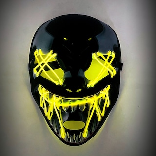 Foto 1 | Foto 1 | Máscara Venom Con Luz Amarillo Ideal Para Halloween Y Cosplay
