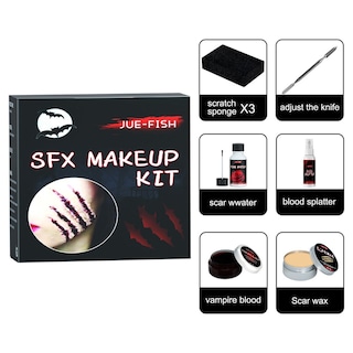 Foto 1 | Foto 1 | Set De Maquillaje Para Cosplay De Halloween, Cera De Plasma, Pintura De Terror - Venta Internacional.