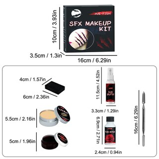 Foto 3 | Foto 3 | Set De Maquillaje Para Cosplay De Halloween, Cera De Plasma, Pintura De Terror - Venta Internacional.