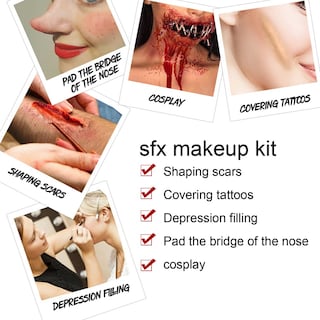 Foto 5 | Foto 5 | Set De Maquillaje Para Cosplay De Halloween, Cera De Plasma, Pintura De Terror - Venta Internacional.