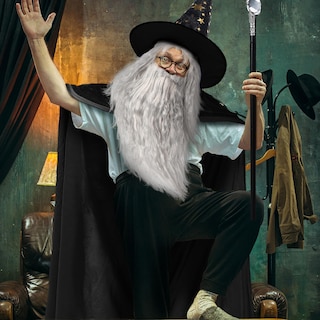 Foto 6 | Foto 6 | Set De Disfraz De Mago De Halloween Hicarer Para Adultos (negro) - Venta Internacional.