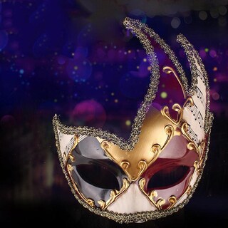 Foto 2 | Foto 2 | Máscara De Mascarada Huoguo Vintage Veneciana A Cuadros Para Hombre - Venta Internacional.