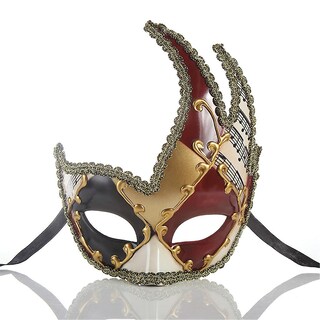 Foto 3 | Foto 3 | Máscara De Mascarada Huoguo Vintage Veneciana A Cuadros Para Hombre - Venta Internacional.