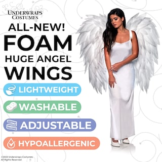 Foto 2 | Foto 2 | Disfraz De Alas De Ángel Con Capucha Color Blanco Para Hombre Y Mujer - Venta Internacional.