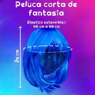 Foto 3 | Foto 3 | Peluca Xtellar Corta Lacia Azul Mar Disfraz Fantasía Fiesta Cosplay