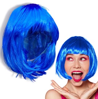 Foto 4 | Foto 4 | Peluca Xtellar Corta Lacia Azul Mar Disfraz Fantasía Fiesta Cosplay