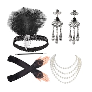 Foto 1 | Foto 1 | Accesorios Gatsby Chicago Disfraz Vintage Epoca 1920s Negro