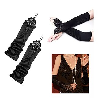 Foto 3 | Foto 3 | Accesorios Gatsby Chicago Disfraz Vintage Epoca 1920s Negro