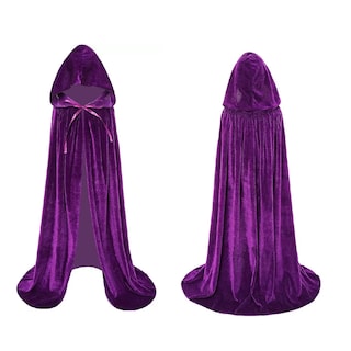 Foto 4 | Foto 4 | Disfraz Cosplay Capa Con Capucha Capa De Halloween 170 Cm Purpura