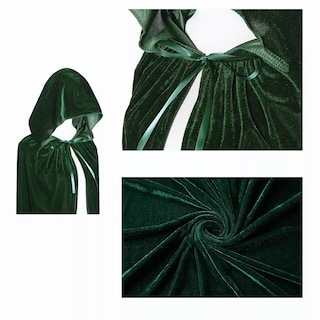 Foto 3 | Foto 3 | Disfraz Cosplay Capa Con Capucha Capa De Halloween 170 Cm Verde