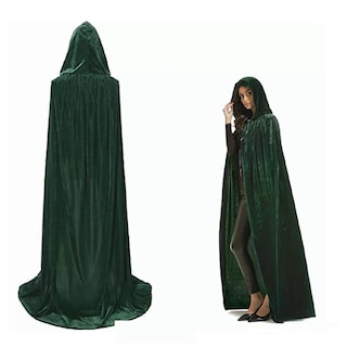 Foto 4 | Foto 4 | Disfraz Cosplay Capa Con Capucha Capa De Halloween 170 Cm Verde