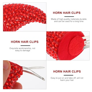 Foto 6 | Foto 6 | Broches para Cabello Beaupretty Cuernos - Venta Internacional