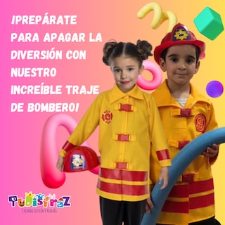 Foto 5 | Foto 5 | Traje de Bombero con Casco para Niñas y Niños