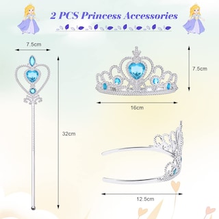Foto 6 | Foto 6 | Disfraz de Princesa Reina Aomig para Niñas con Corona - Venta Internacional