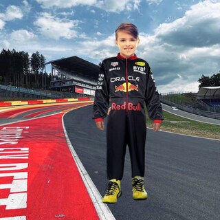 Foto 2 | Foto 2 | Disfraz de Piloto de Carreras Azul Overol Fórmula 1 Uniforme Red Bull