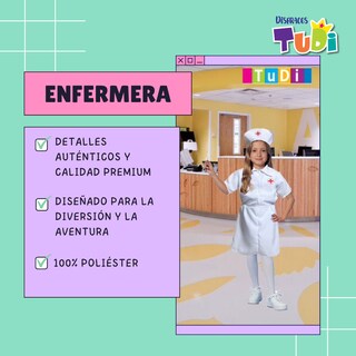 Foto 3 | Foto 3 | Disfraz de Enfermera para Niñas