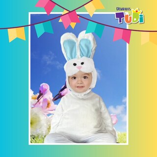Foto 3 | Foto 3 | Disfraz de Conejo de Pascua con Orejitas Blanco